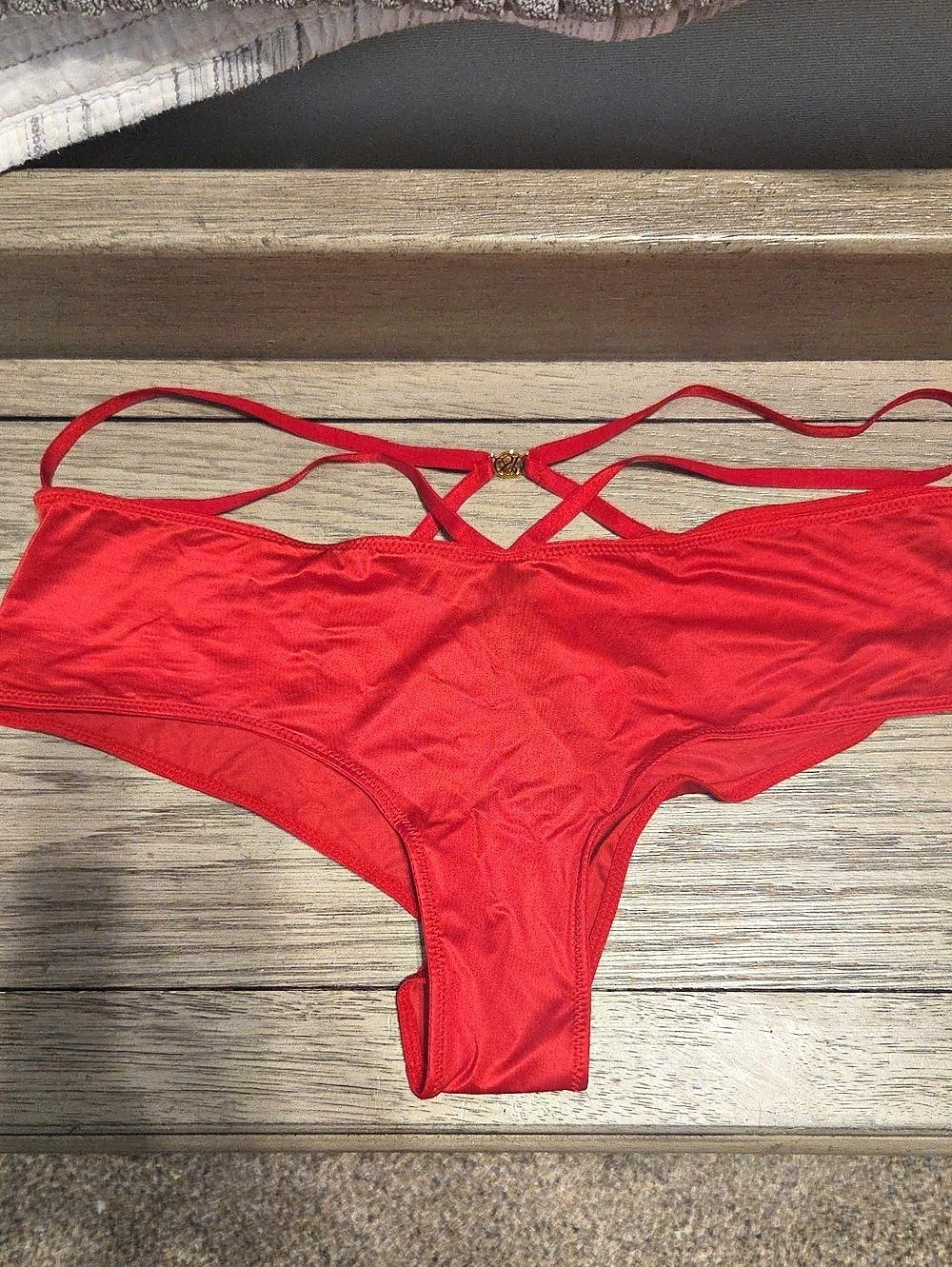 Victoria's Secret Very Sexy Shine Strap Cheeky Panty Red Medium